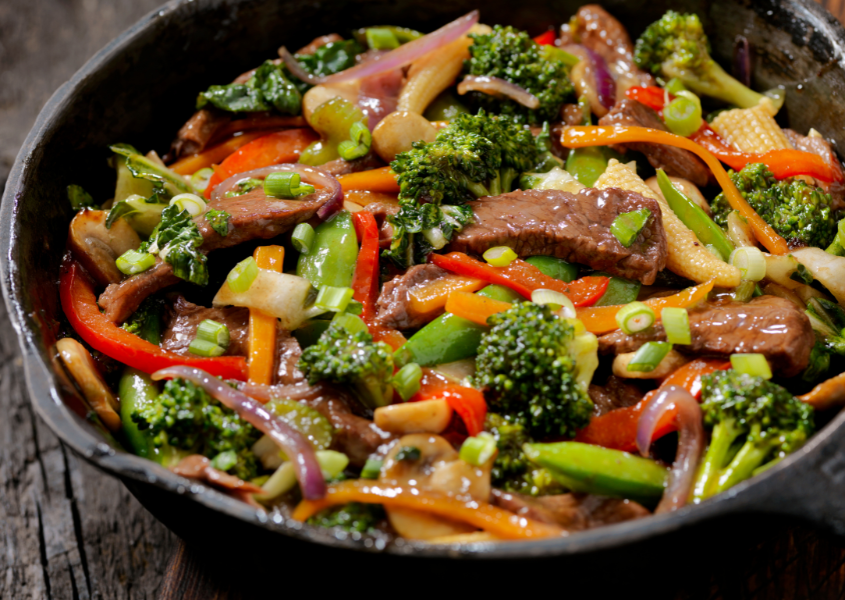 beef and vegetable stir fry