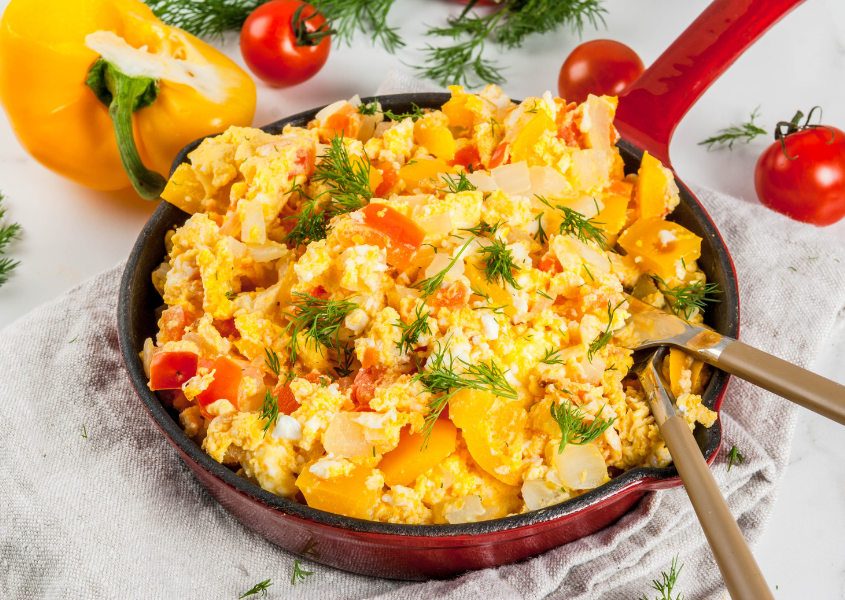 egg and veggie scramble