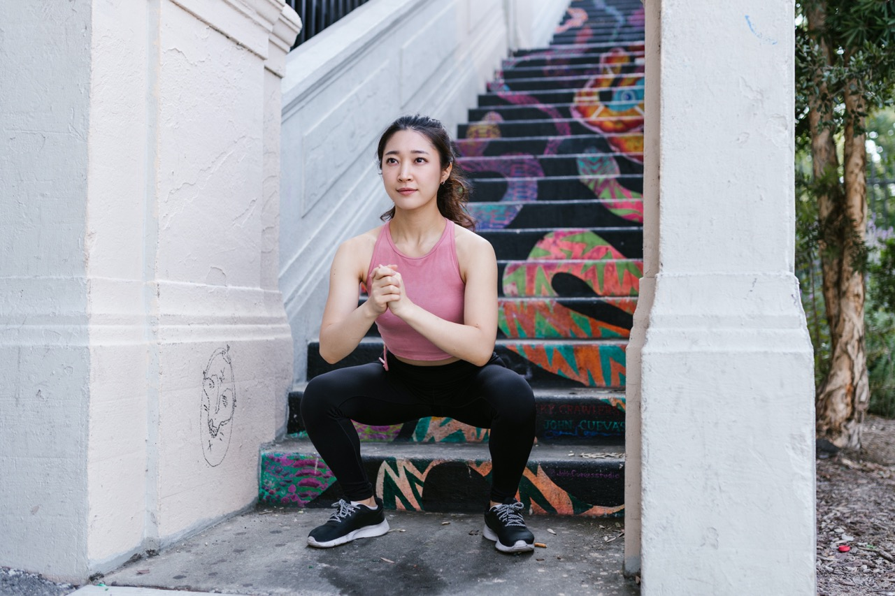 woman doing squat