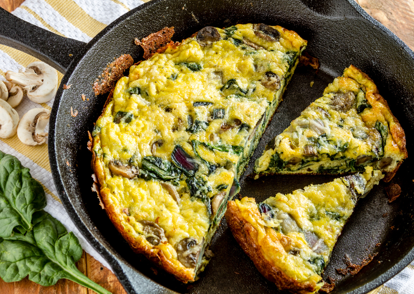 spinach and mushroom frittata
low carb