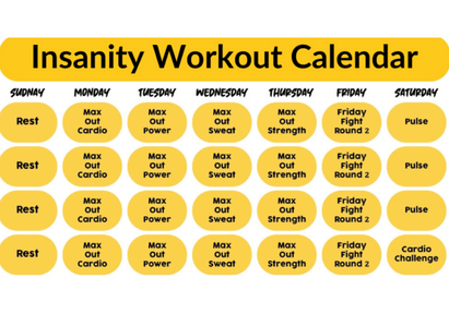 (PDF) Insanity Workout Calendar For 60 Days